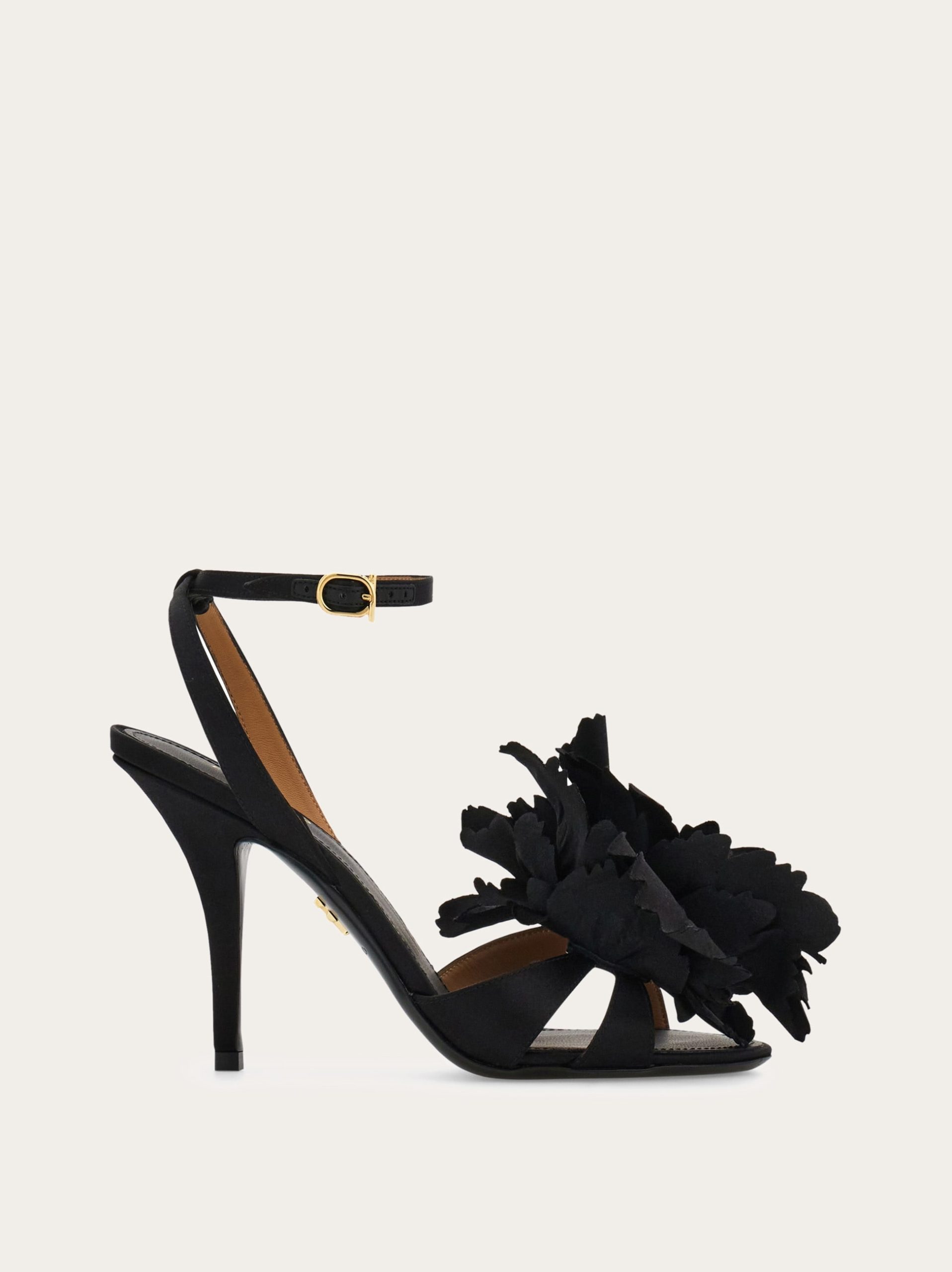 Ferragamo Flower embellished high heel sandal - Image 1
